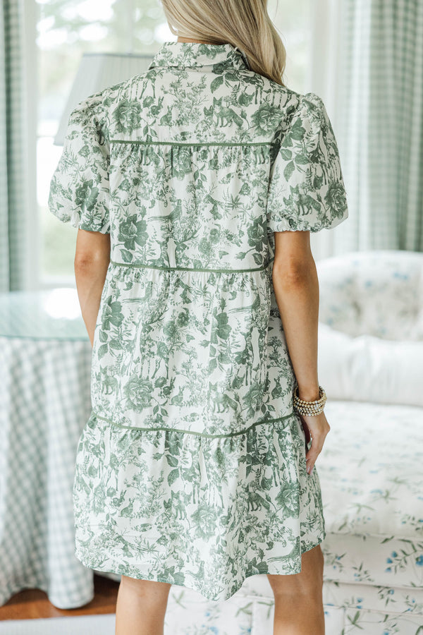 NURSING COLLECTION: Little Memories Olive Toile Dress