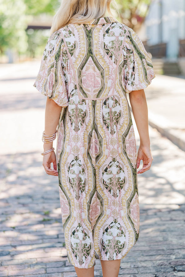 Made For Joy Brown Medallion Babydoll Dress