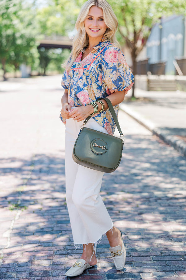 Remember The Moment Navy Floral Blouse