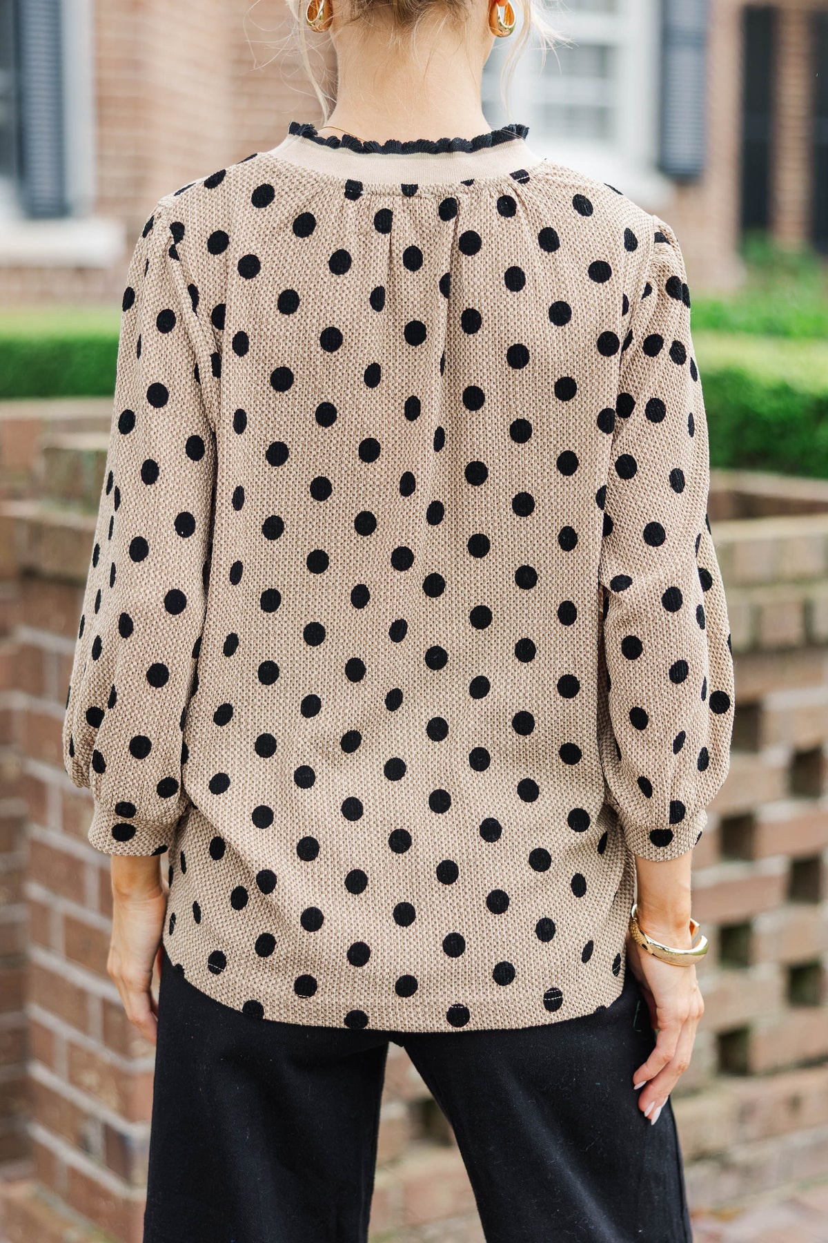 Until Forever Natural Polka Dot Blouse – Shop the Mint