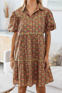 NURSING COLLECTION: Little Memories Olive Medallion Dress