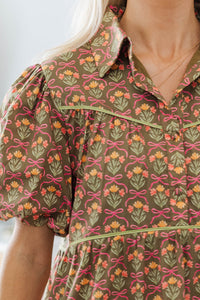 NURSING COLLECTION: Little Memories Olive Medallion Dress