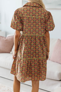 NURSING COLLECTION: Little Memories Olive Medallion Dress