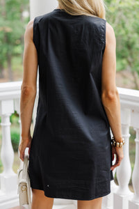 Send Them Away Black Pleated Dress