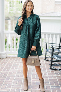 Ever So Lovely Emerald Eyelet Shift Dress