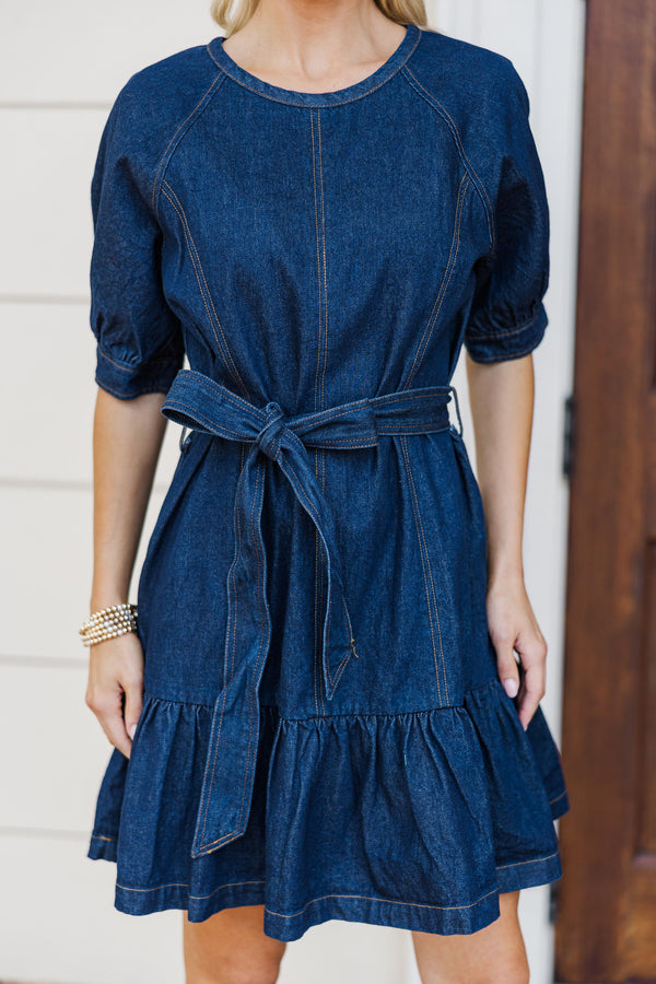 Moving Freely Blue Denim Dress Shop the Mint Moving Freely Blue Denim Dress Shop the Mint