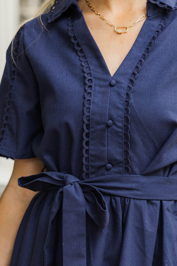 Make Yourself Known Navy Dress