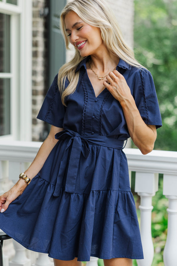 Make Yourself Known Navy Dress