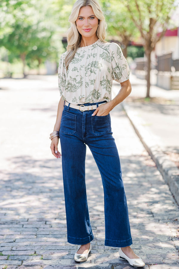 Nights Like This Sage Medallion Blouse
