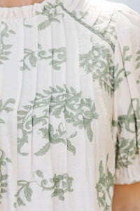 Nights Like This Sage Medallion Blouse