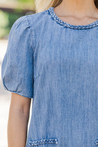 The Sweetest Day Blue Denim Dress