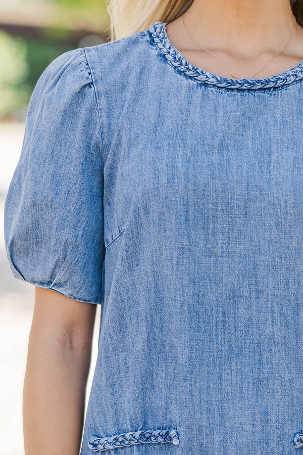 The Sweetest Day Blue Denim Dress