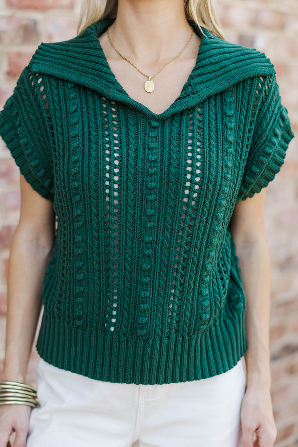 Shoreline Breeze Olive Knit Sweater