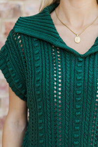 Shoreline Breeze Olive Knit Sweater