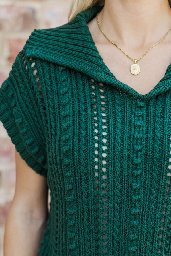 Shoreline Breeze Olive Knit Sweater