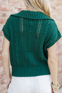 Shoreline Breeze Olive Knit Sweater