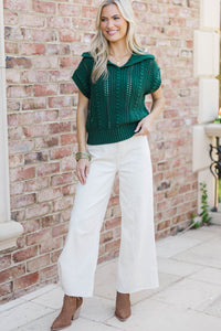 Shoreline Breeze Olive Knit Sweater