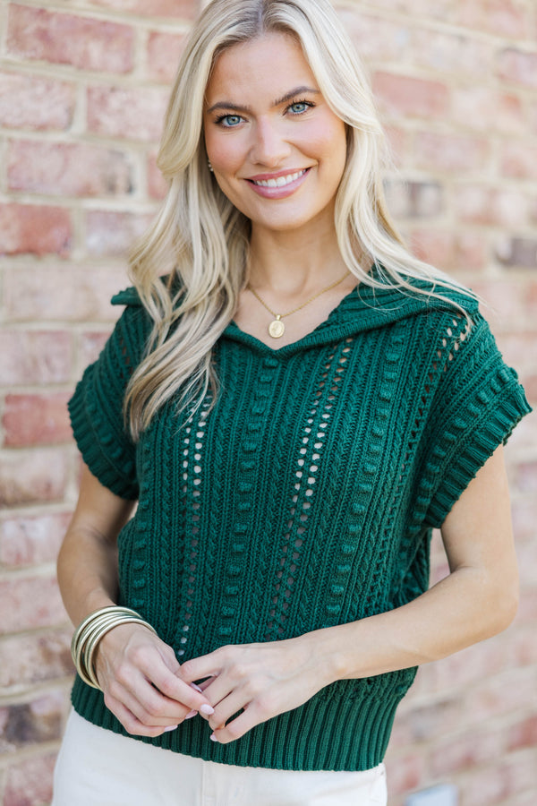 Shoreline Breeze Olive Knit Sweater