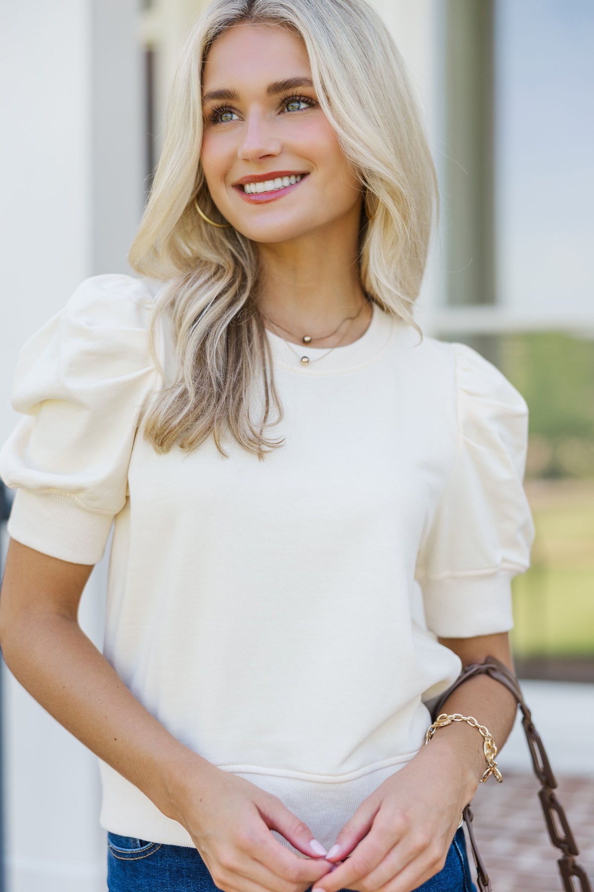 トップス OHOTORO Hill Puff Blouse cream REVIEW | OHOTORO