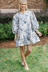 Starry Nights Blue Floral Dress
