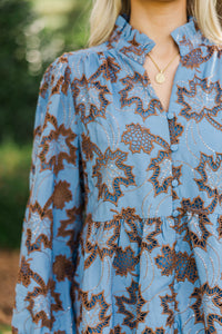 Sway With Me Blue Eyelet Babydoll Dress