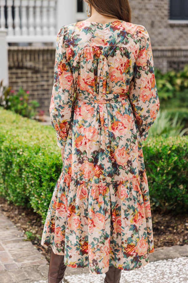 Turn The Corner Blush Floral Dress