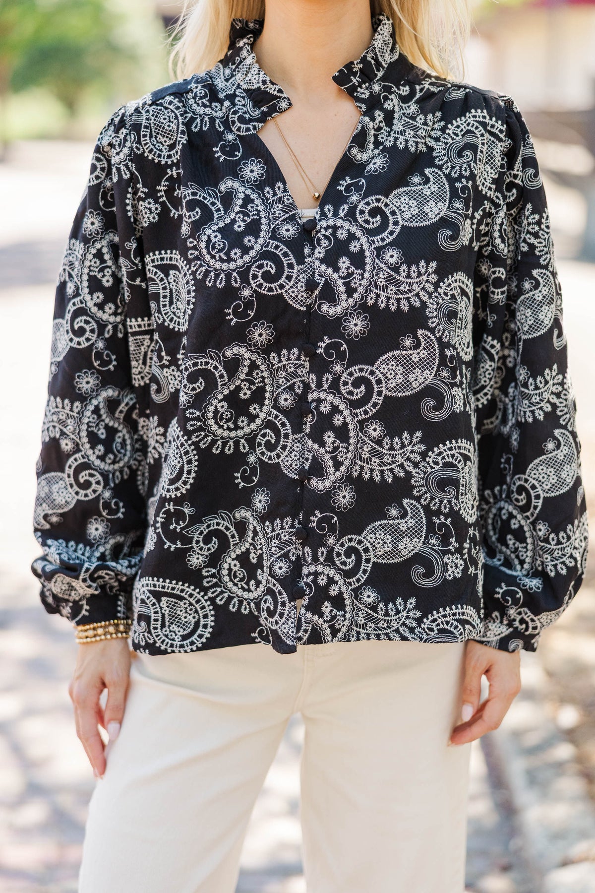 A Quiet Spark Black Eyelet Blouse – Shop the Mint