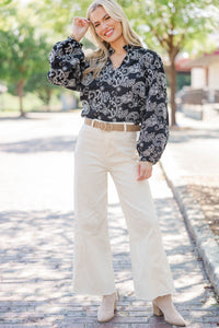 A Quiet Spark Black Eyelet Blouse