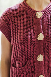 Her Own Time Burgundy Sweater