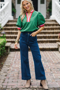 Color Me Happy Green Puff Sleeve Blouse