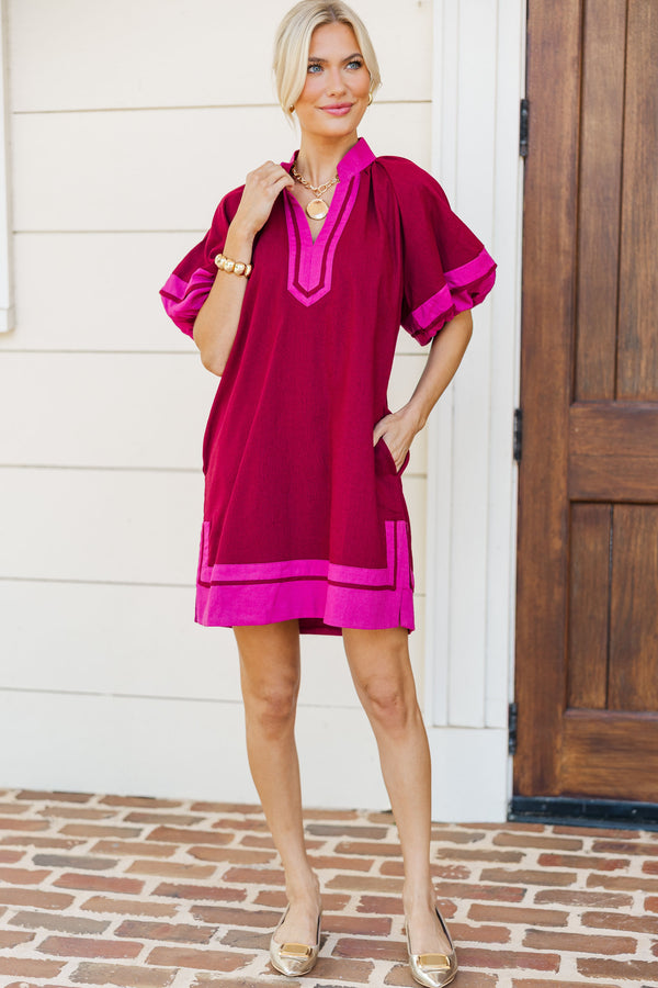 Keep It Up Burgundy Babydoll Dress, Small - The Mint Julep Boutique | Women's Boutique Clothing Keep It Up Burgundy Babydoll Dress, Small - The Mint Julep Boutique | Women's Boutique Clothing
