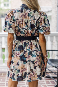 Keep It Cool Navy Floral Dress