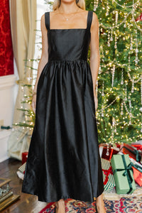 Chic On Repeat Black A-Line Midi Dress