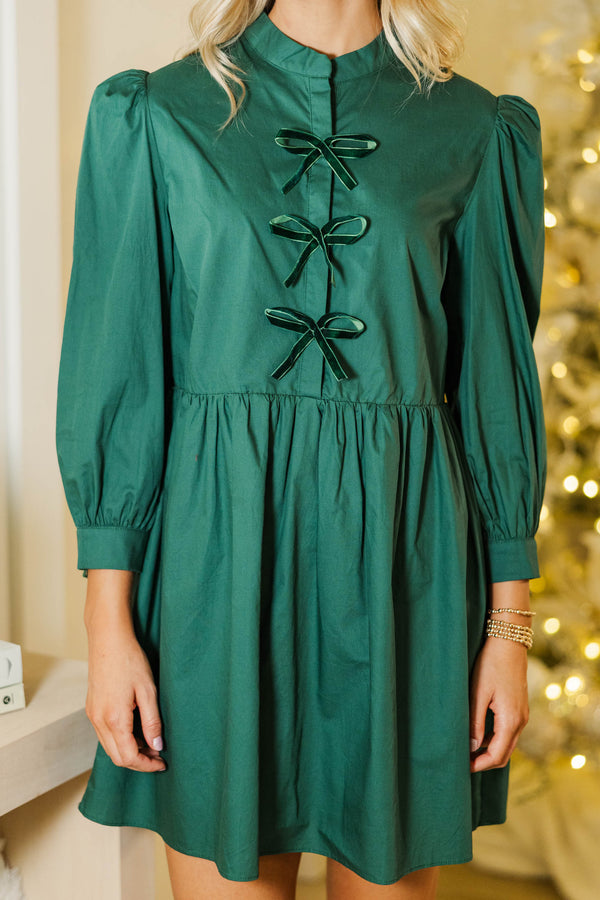 emerald green dress long sleeve There's Always Hope Emerald Green Dress, Large - The Mint Julep Boutique
