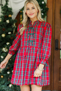There's Always Hope Red Tartan Plaid Dress