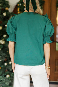 Going Out There Emerald Green Blouse