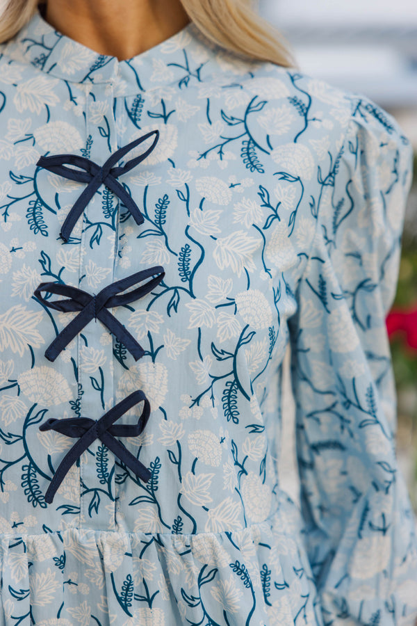 There's Always Hope Light Blue Toile Dress