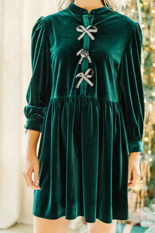There's Always Hope Emerald Green Velvet Dress