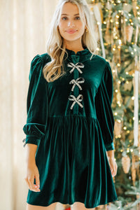 There's Always Hope Emerald Green Velvet Dress