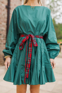 Stay Close Emerald Green Swing Dress