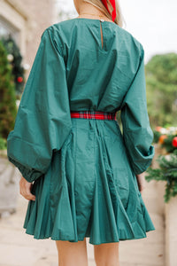 Stay Close Emerald Green Swing Dress