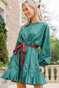 Stay Close Emerald Green Swing Dress
