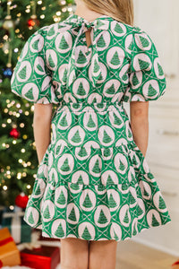 Girls: The Savannah Emerald Christmas Tree Novelty Dress