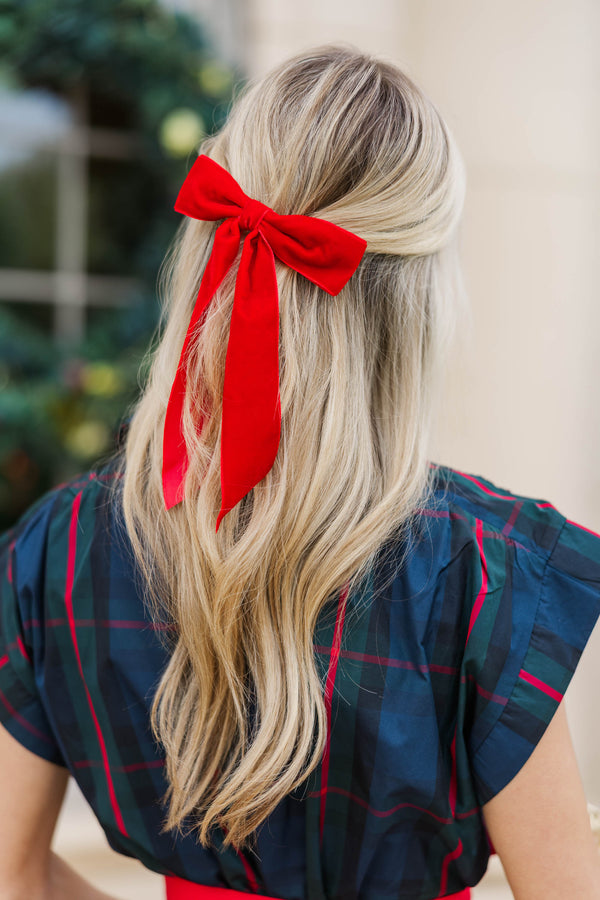 Berry Sweet Red Velvet Bow