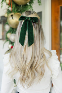 Berry Sweet Emerald Velvet Bow