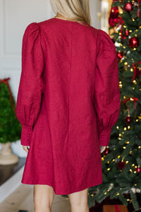 At A Glance Red Textured Dress