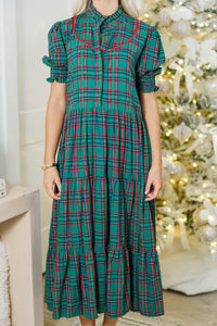 Ready For It All Plaid Midi Dress