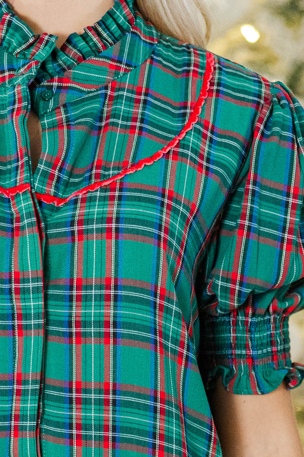 Ready For It All Plaid Midi Dress