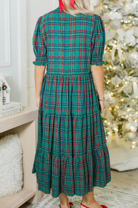 Ready For It All Plaid Midi Dress