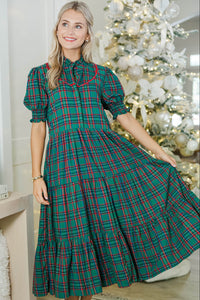 Ready For It All Plaid Midi Dress